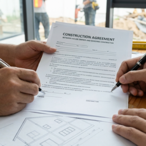 Agreement between house owner and the building contractor
